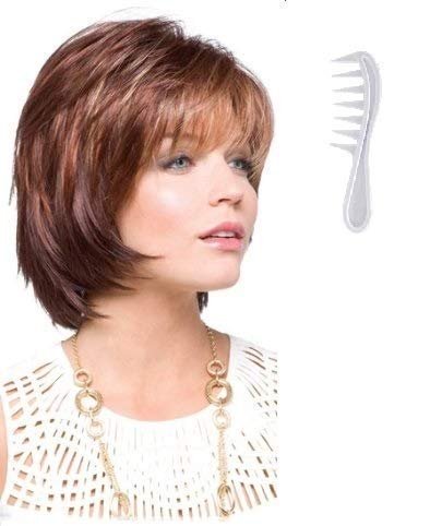 Rene of Paris SHANNON Wig in Toasted Brown & Revlon Wig Lift Comb Bundle