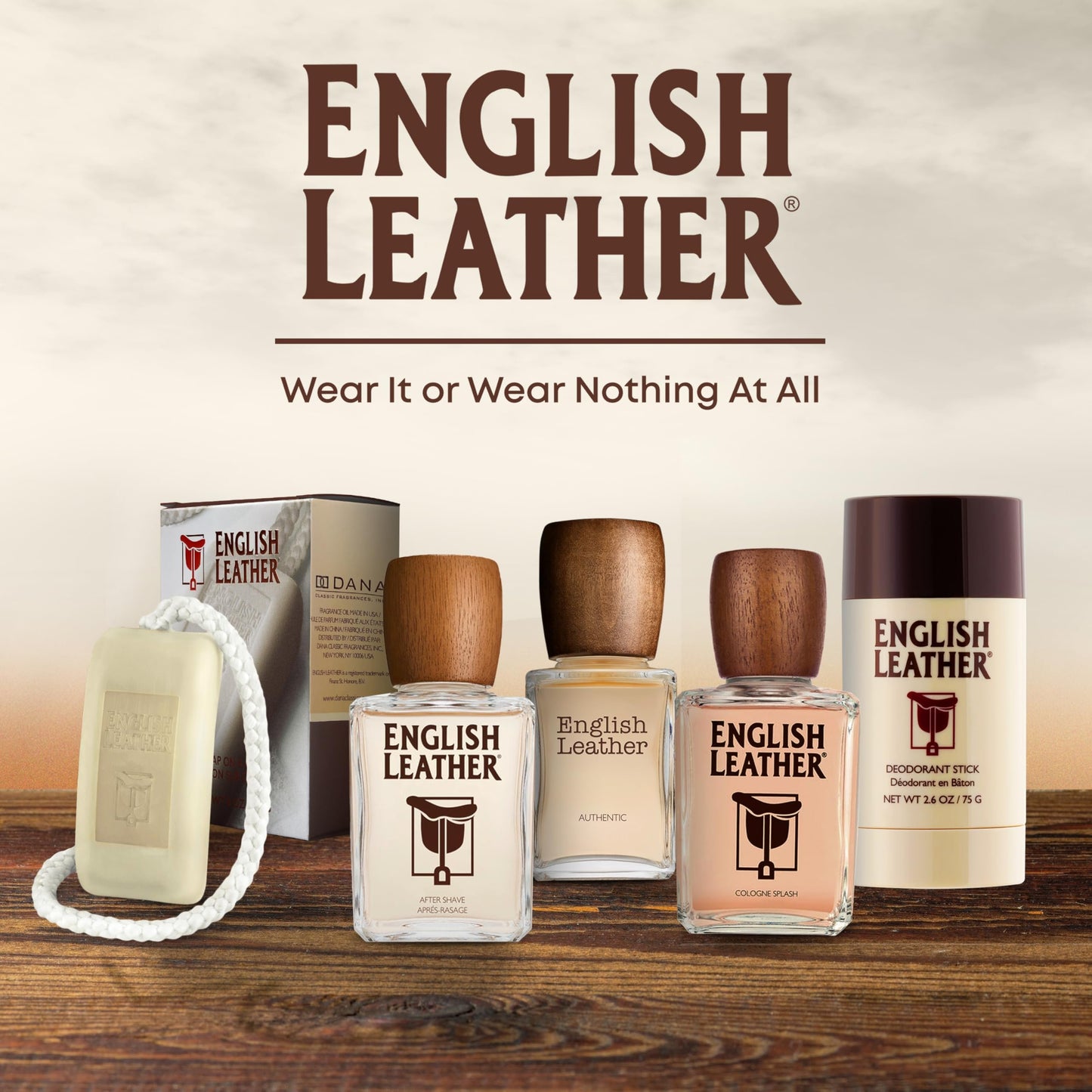 English Leather Deodorant for Men – 2.6 oz (75g)