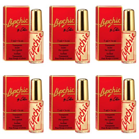 Ella International Lip Chic Lipstick Sealer – 6 Pack Long-Lasting Smudge-Proof Lip Color Lock (0.25 oz Each)