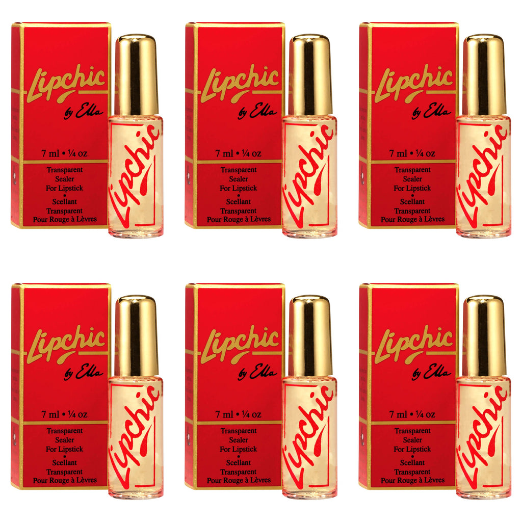 Ella International Lip Chic Lipstick Sealer – 6 Pack Long-Lasting Smudge-Proof Lip Color Lock (0.25 oz Each)