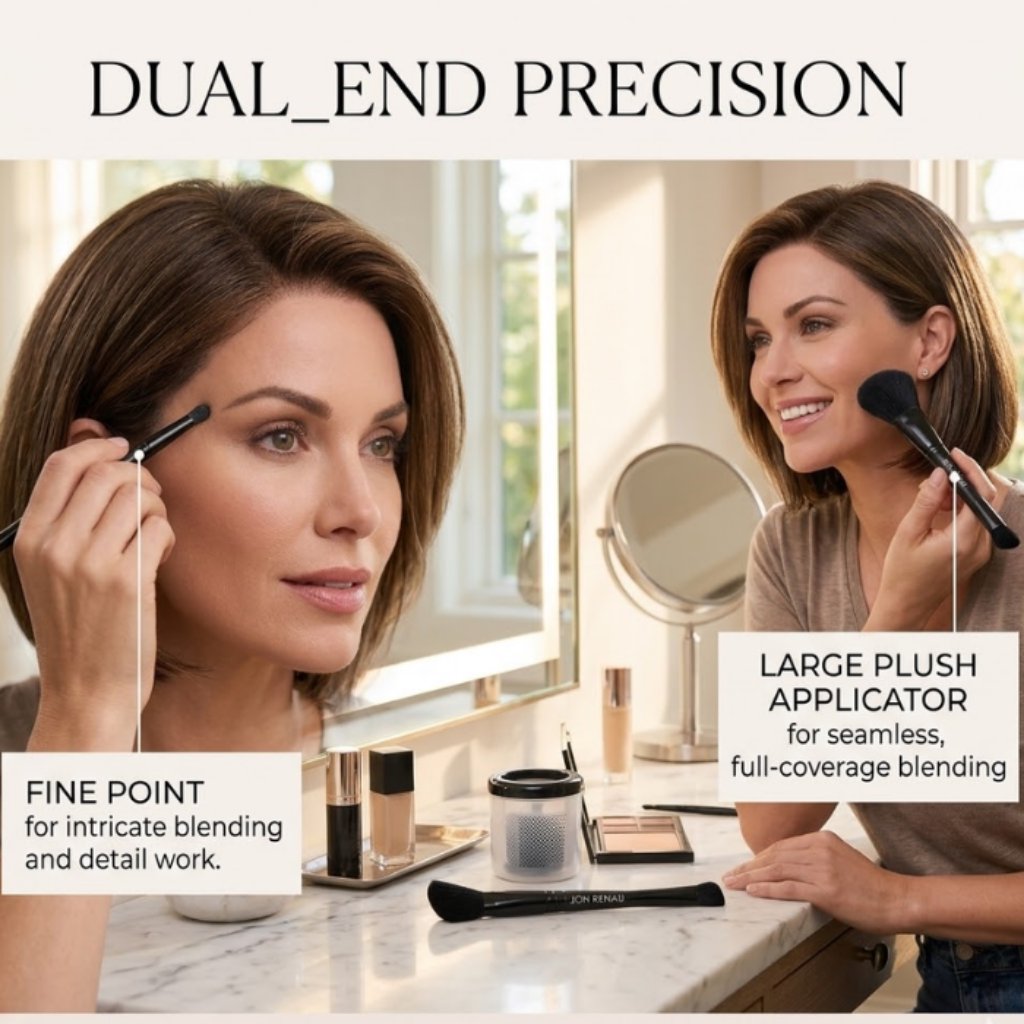 Jon Renau Applicator Cosmetic Brush for Makeup & Hair Powder Application