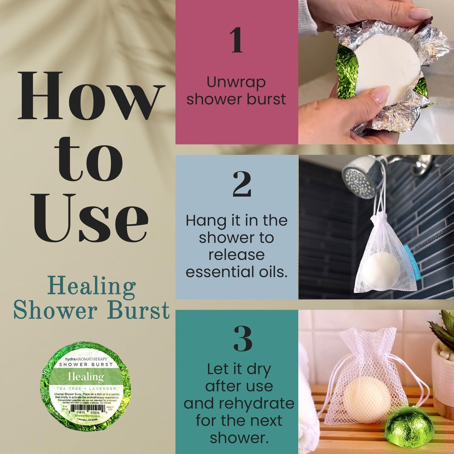 HydraAromatherapy Shower Burst Healing