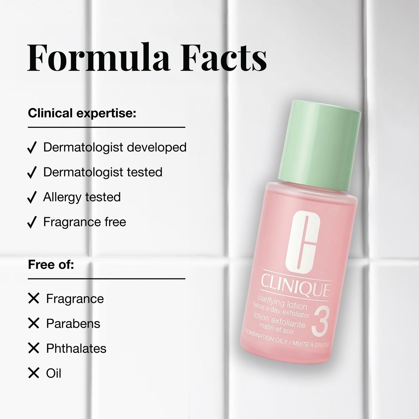 Clinique Clarifying Lotion 3 Combination Oily Travel Trial 1 oz.