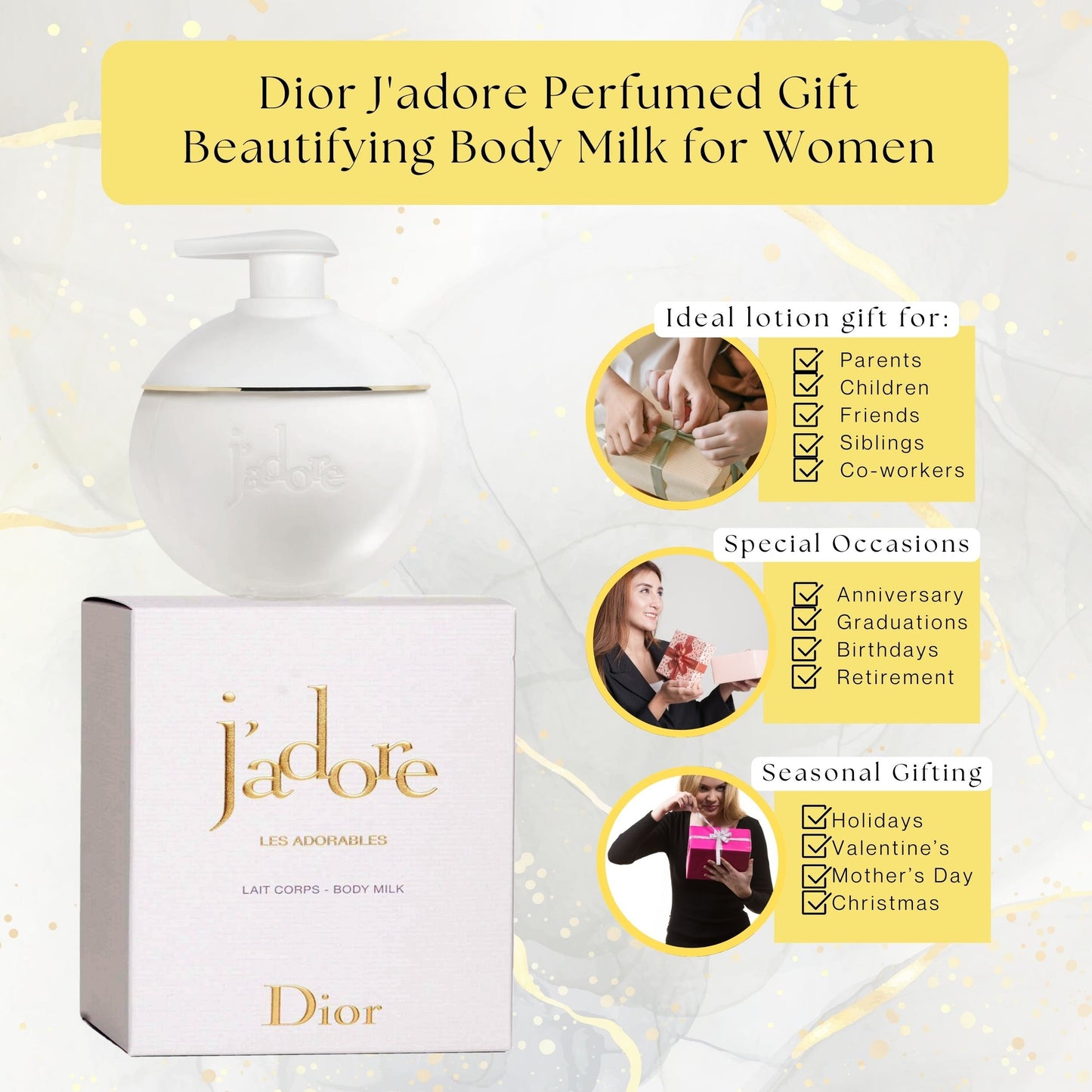 Jadore By Christian Dior Lait Sublime Beautifing Body Milk 6.8oz