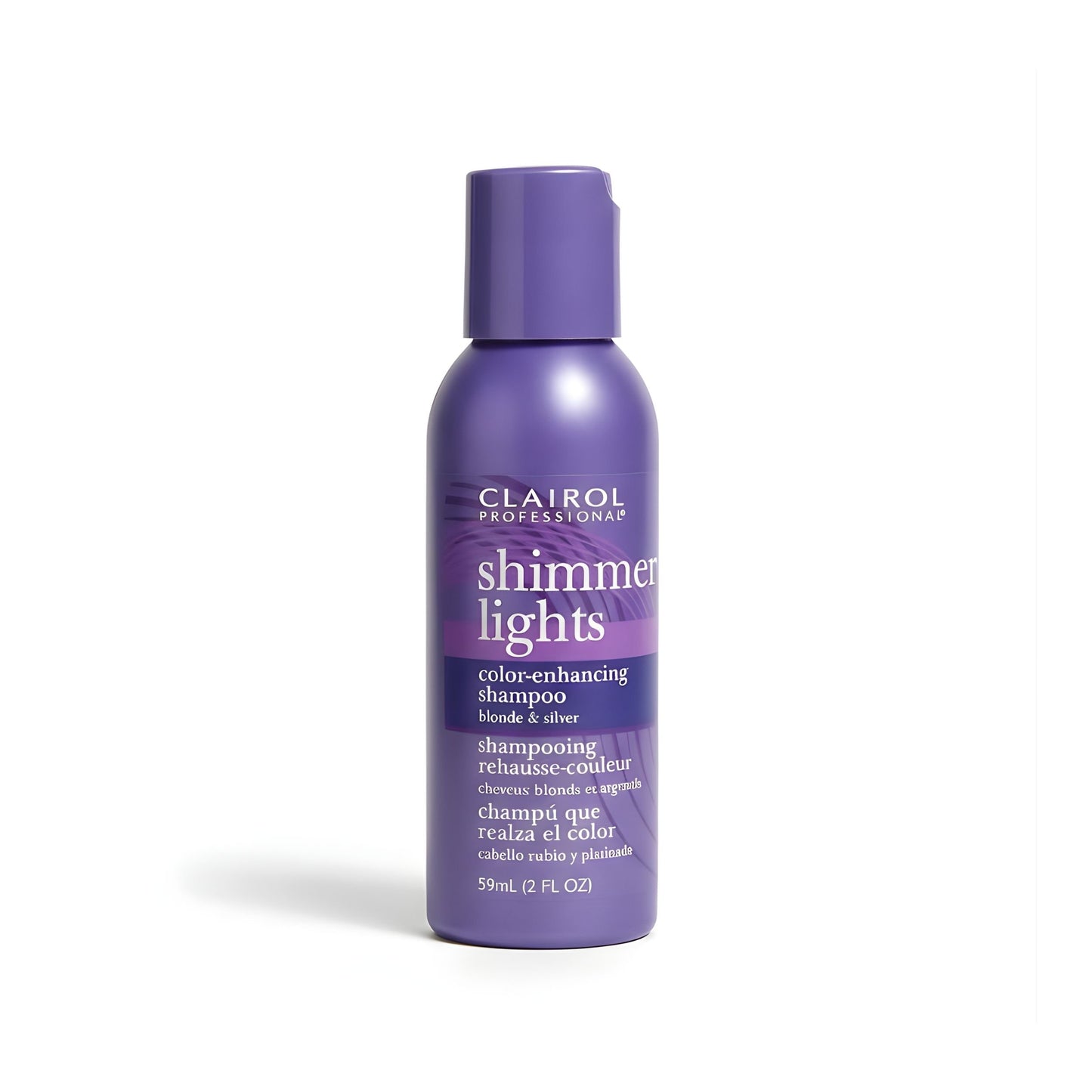 Clairol Shimmer Lights Shampoo – Blonde & Silver Hair Toner (2 oz Travel Size)