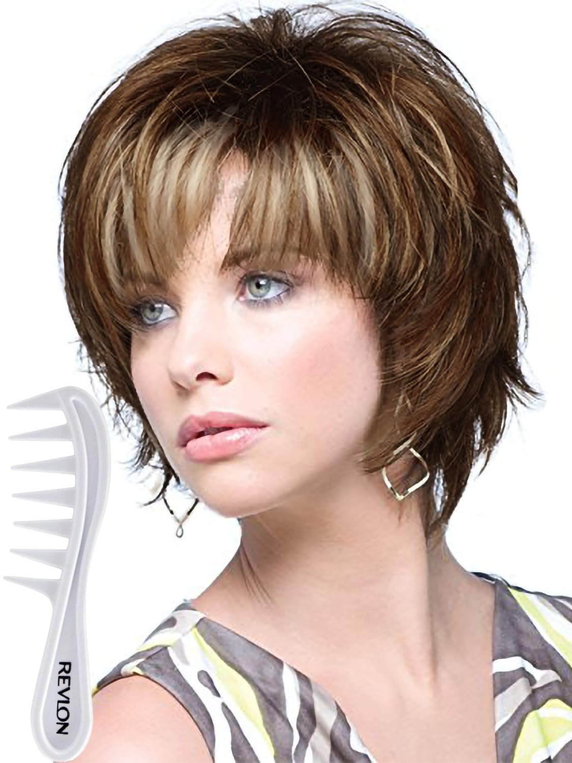 Noriko Sky Synthetic Wig by Rene of Paris and Wig Lift Comb - Almond Spice - Bundle 2 Items