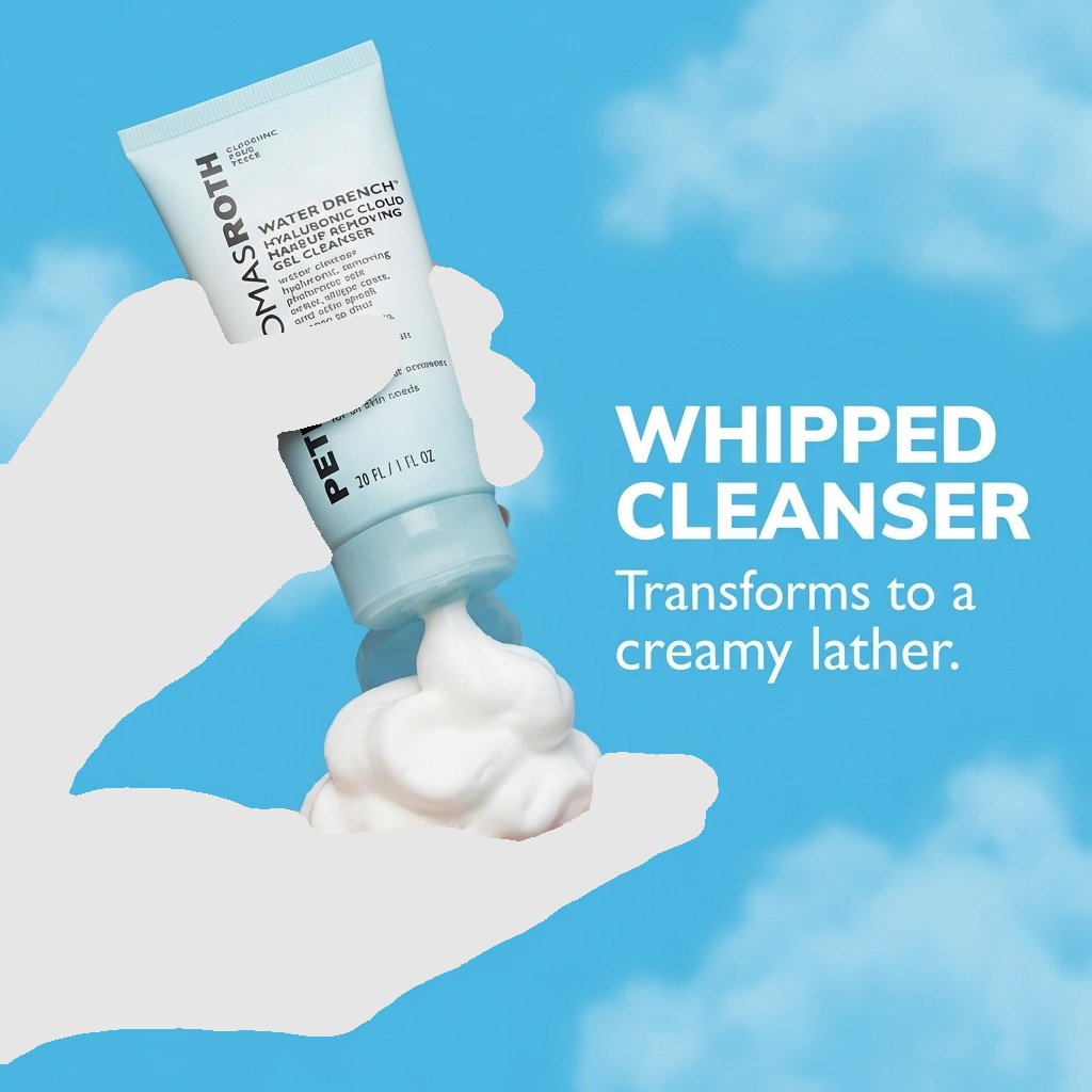 Water Drench Cloud Cream Cleanser - Hydrating Face Wash with Hyaluronic Acid for Dry & Sensitive Skin