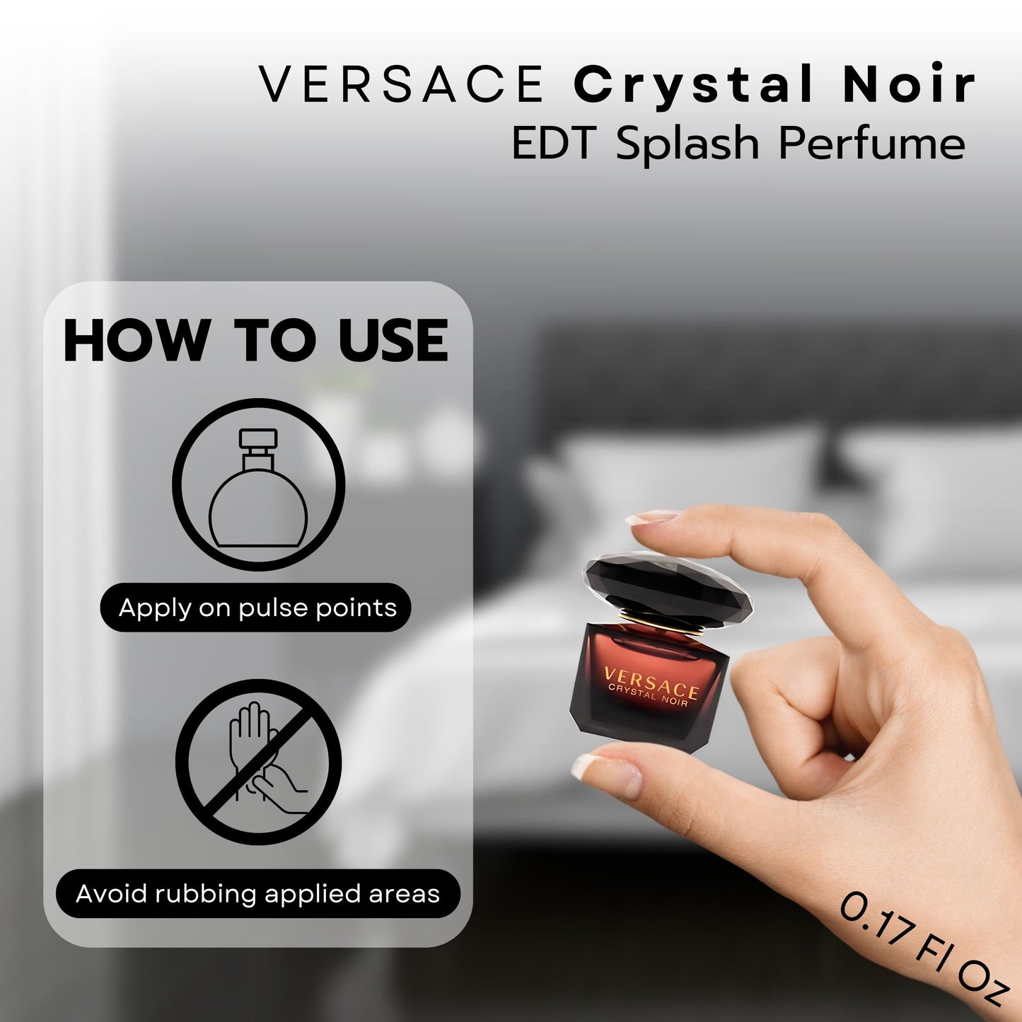 Versace Crystal Noir Perfume for Women Mini EDT 3 Piece Gift Set