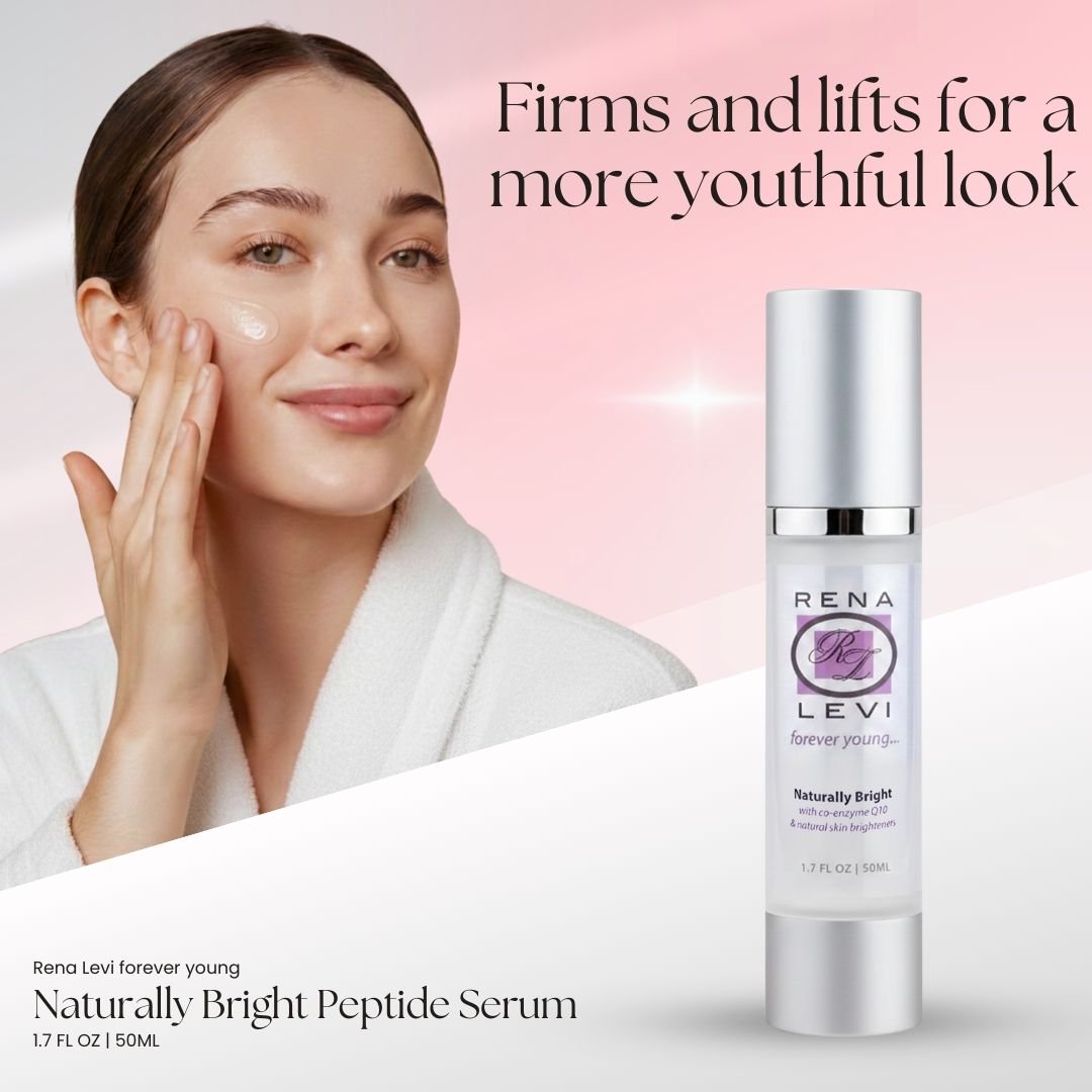 Rena Levi Naturally Bright Peptide Serum 1.7 oz – Brightening & Anti-Aging Serum with CoQ10