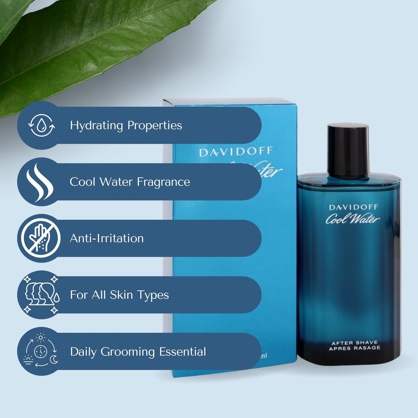 Davidoff Cool Water Aftershave for Men – Classic Men’s After Shave Splash (4.2 oz)