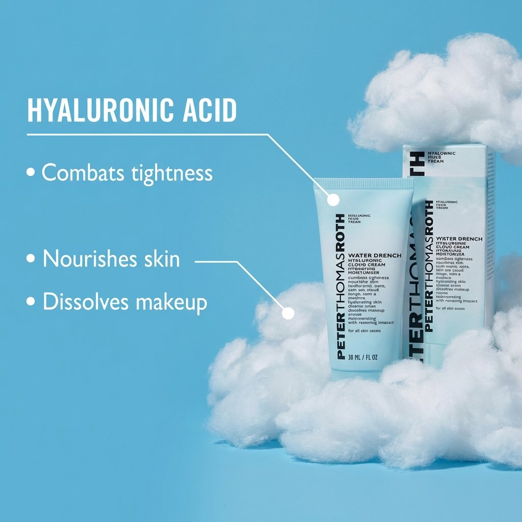 Water Drench Cloud Cream Cleanser - Hydrating Face Wash with Hyaluronic Acid for Dry & Sensitive Skin