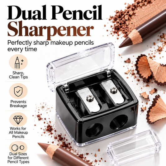 Professional Dual Hole Makeup Pencil Sharpener – For Eyeliner & Lip Liner