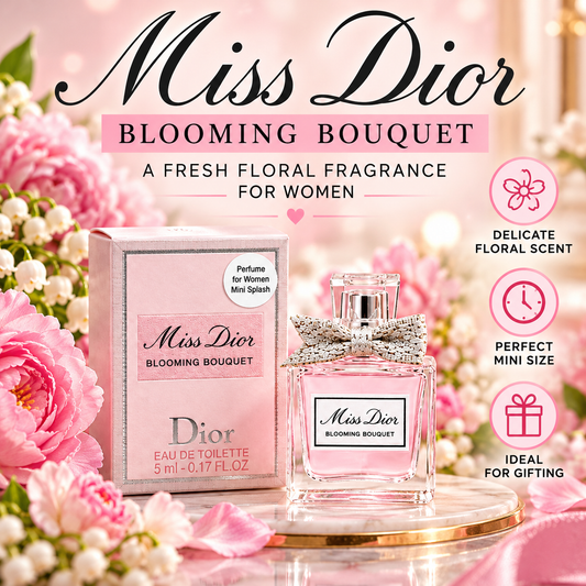 Miss Dior Blooming Bouquet by Christian Dior Perfume for Women Travel Size EDT 0.17 oz Splash
