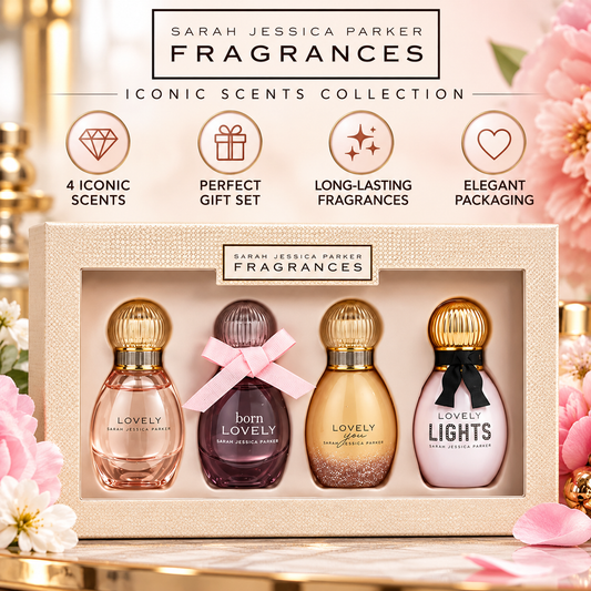 Sarah Jessica Parker Lovely Perfume Gift Set – 4 Piece Mini EDP Splash Collection